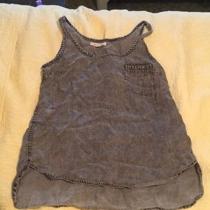 Gray denim tank top